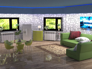 interior in the hall 3D Model