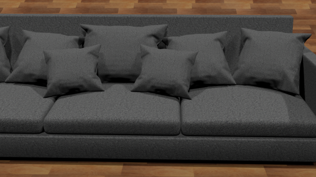 sofa triple 3D Модель .c4d .max .obj .3ds .fbx .stl .blend 