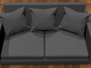 sofa triple 3D Модель