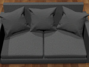 sofa triple 3D Model