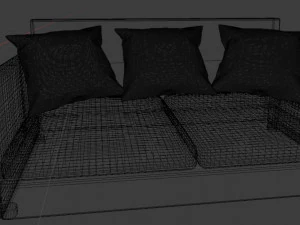 sofa triple 3D Model