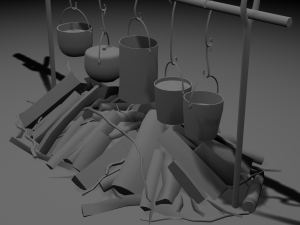 Campfires bonfires 3D Модель