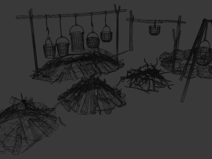 Campfires bonfires 3D Модель