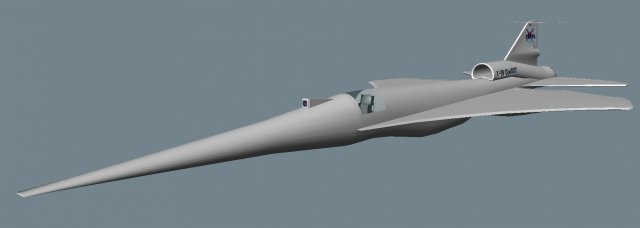 NASA X-59 QueSST Super Sonic Aircraft Бесплатно 3D Модель In.