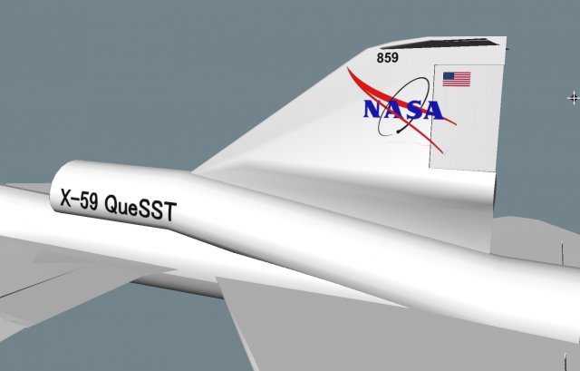 NASA X-59 QueSST Super Sonic Aircraft Бесплатно 3D Модель In.