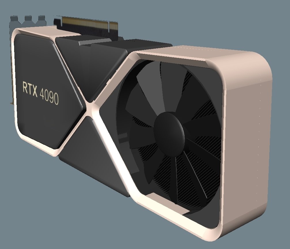 NVIDIA GeForce RTX 4090 Ti GPU 3D model
