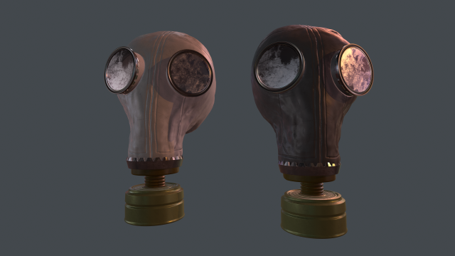 gas mask 3D Модель .c4d .max .obj .3ds .fbx .stl .blend 