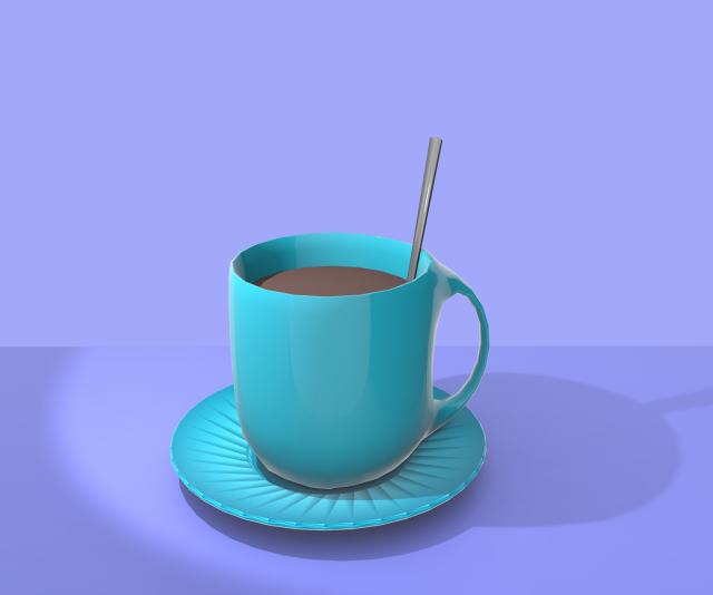 mug with coffee-chocolate milk Modelo 3D .c4d .max .obj .3ds .fbx .stl .blend 