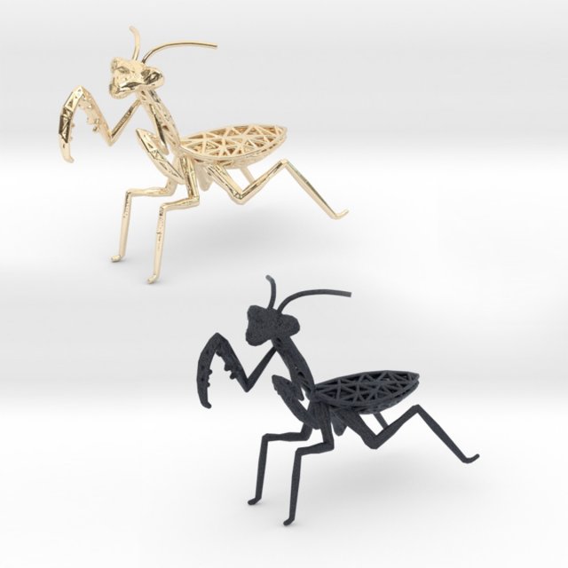 praying mantis 3D 프린트 모델 .c4d .max .obj .3ds .fbx .stl .blend