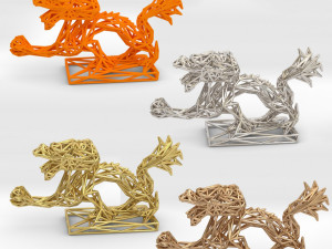 dragon with icosahedron 3D Принт Модель