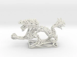 dragon with icosahedron 3D Print Model