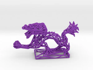 dragon with icosahedron 3D Print Model