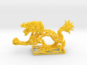 dragon with icosahedron 3D Print Model