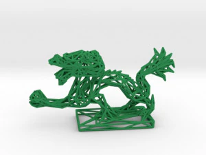 dragon with icosahedron 3D Print Model