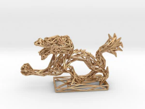 dragon with icosahedron 3D Print Model