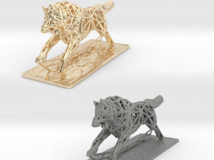 white wolf 3D Print Model