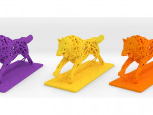 white wolf 3D Print Model