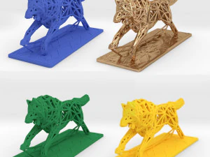 white wolf 3D Print Model