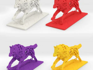 white wolf 3D Print Model