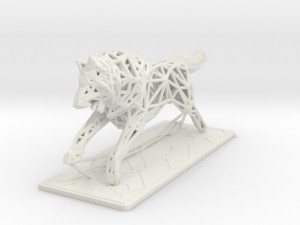 white wolf 3D Print Model