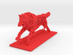 white wolf 3D Print Model