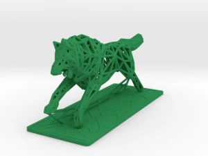 white wolf 3D Print Model