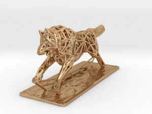 white wolf 3D Print Model