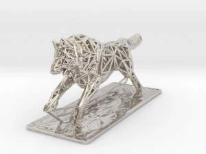 white wolf 3D Print Model