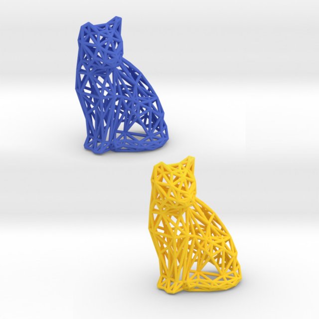 sitting cat 3D-Druckmodell .c4d .max .obj .3ds .fbx .stl .blend 