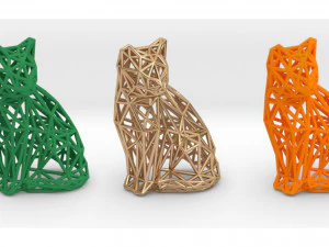 sitting cat 3D Print Model