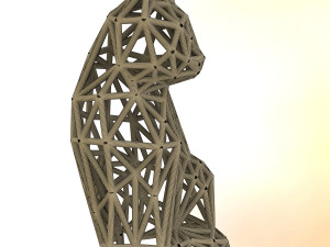 sitting cat 3D-Druckmodell