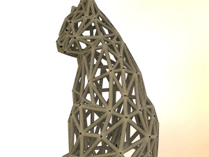 sitting cat 3D-Druckmodell