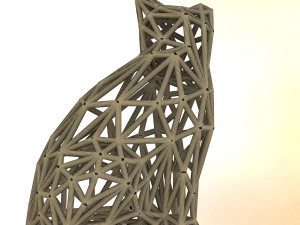 sitting cat 3D-Druckmodell