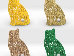 sitting cat 3D Print Model
