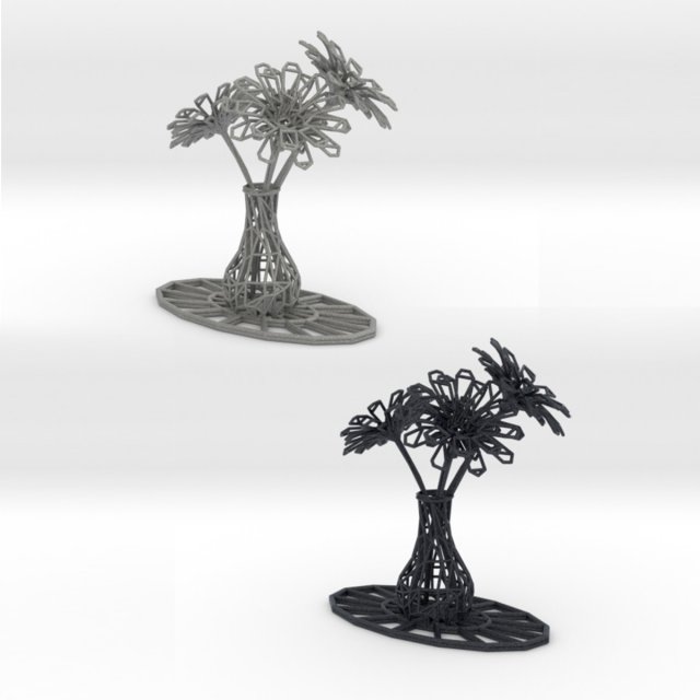flower vase 3D-printmodel .c4d .max .obj .3ds .fbx .stl .blend 