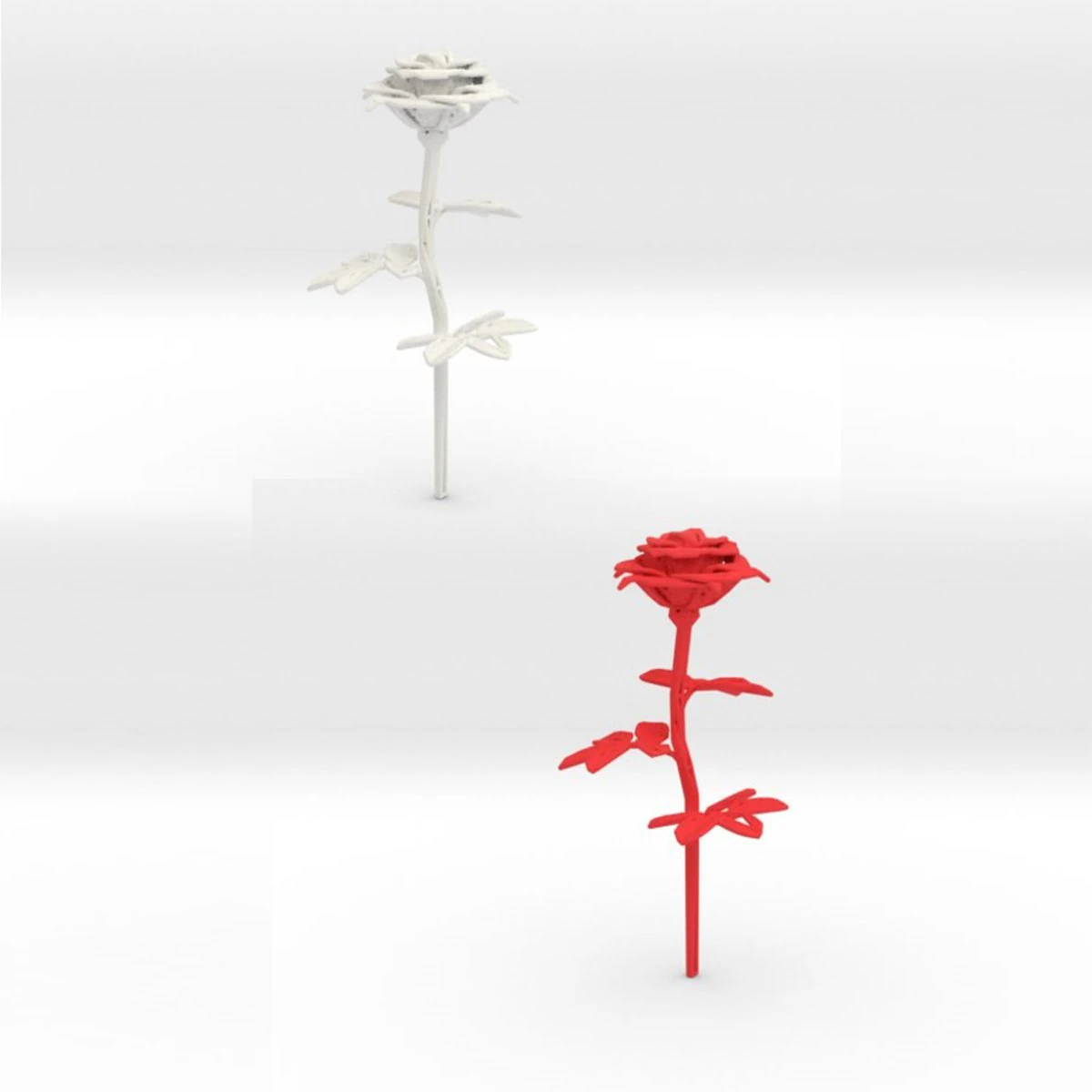 rose single stick 3D Print Model .c4d .max .obj .3ds .fbx .stl .blend 
