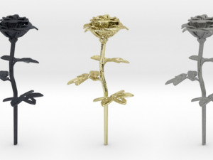rose single stick 3D 打印模型