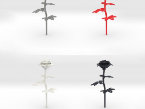 rose single stick 3D 打印模型