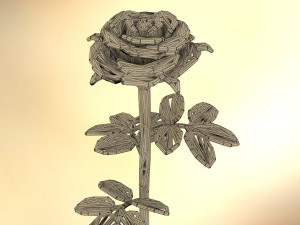 rose single stick 3D 打印模型