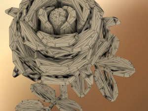 rose single stick 3D 打印模型