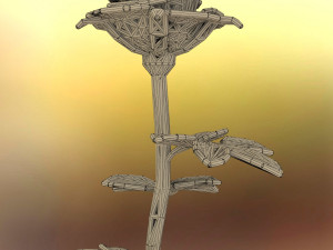 rose single stick 3D 打印模型