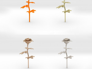 rose single stick 3D 打印模型