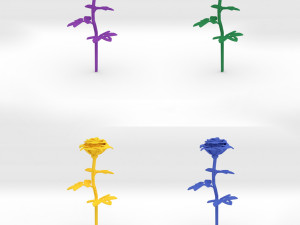 rose single stick 3D 打印模型