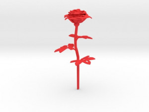 rose single stick 3D 打印模型