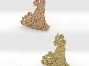 dancing couple pendant 3D Print Model