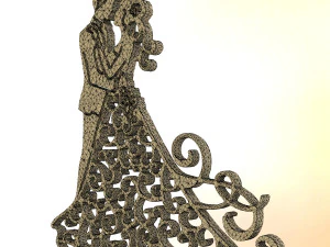 dancing couple pendant 3D Print Model