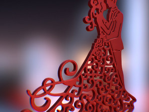dancing couple pendant 3D Print Model