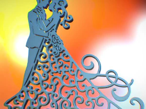 dancing couple pendant 3D Print Model