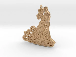 dancing couple pendant 3D Print Model