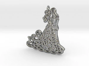 dancing couple pendant 3D Print Model